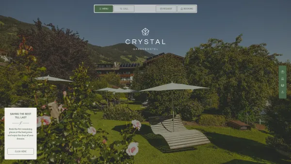 Website Screenshot: Hotel Crystal KG - Green. Greener. Gardenhotel Crystal in the Zillertal - Date: 2023-06-22 15:01:24
