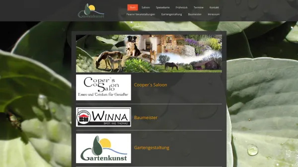 Website Screenshot: Gartenkunst gestaltet Traumgärten - Coopers Saloon - gartenkunst-ats Webseite! - Date: 2023-06-22 15:01:24