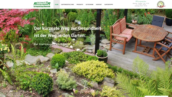 Website Screenshot: GARTENPROFI RÜCKLINGER Gartengestaltung u. Baumschulgartencenter - Gartenprofi Rücklinger - Date: 2023-06-22 15:01:24