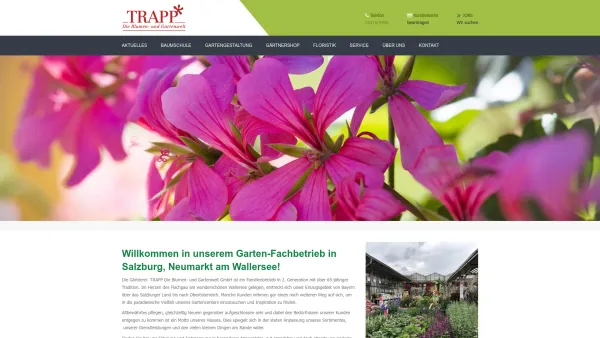 Website Screenshot: Siegfried TRAPP GARTENWELT Neumarkt am Wallersee - Home - Gartenwelt TRAPP - Date: 2023-06-22 15:01:24