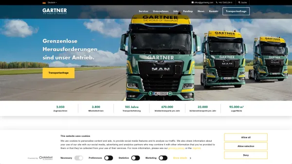 Website Screenshot: Gartner KG - Internationale Transporte - GARTNER KG als TOP-Lehrbetrieb ausgezeichnet - Date: 2023-06-22 15:01:24