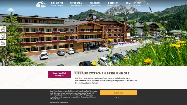 Website Screenshot: Hotel Gartnerkofel**** - Familienhotel Nassfeld » Urlaub im 4* Hotel Gartnerkofel in Kärnten | 4* Hotel Gartnerkofel in Kärnten - Date: 2023-06-22 15:01:24