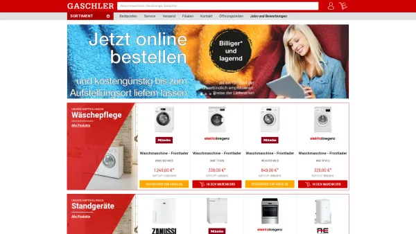 Website Screenshot: Gaschler Ges.m.b.H & CoKG Villach - Gaschler Elektromärkte - Date: 2023-06-22 15:01:22