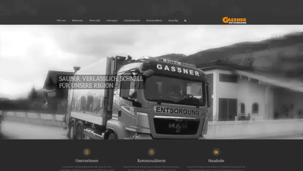 Website Screenshot: GASSNER Mülltransport Ges.m.b.H. Entsorgung Gassner Containerdienst - GASSNER ENTSORGUNG – Umweltservice und nachhaltige Entsorgungslösungen - Date: 2023-06-22 15:01:24
