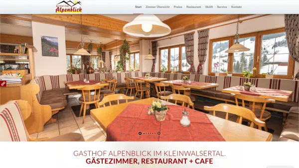 Website Screenshot: Gasthof-Cafe HerzlichGasthof Alpenblick - Gästehaus Kleinwalsertal Gasthof Alpenblick Zimmer Restaurant Ferienhaus - Date: 2023-06-22 15:01:25