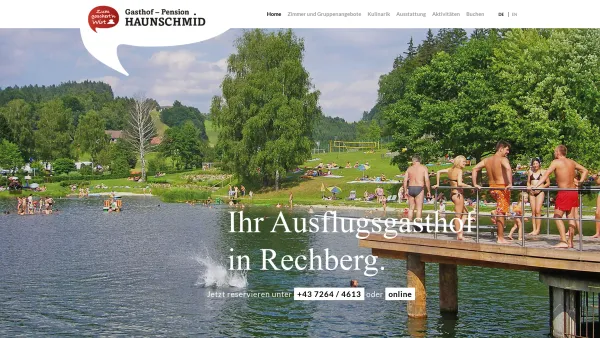 Website Screenshot: Gasthof - Pension "Zum goschert´n Wirt" - Gasthof Haunschmid – Urlaubs- und Ausflugsgasthof Haunschmid in Rechberg - Date: 2023-06-22 15:01:25