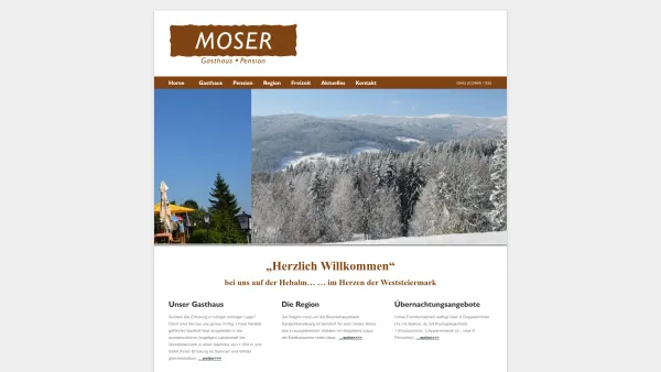 Website Screenshot: Gasthaus-Pension Moser - Gasthaus - Pension - Moser - Kloster/Deutschlandsberg | Eine weitere WordPress-Website - Date: 2023-06-22 15:01:25