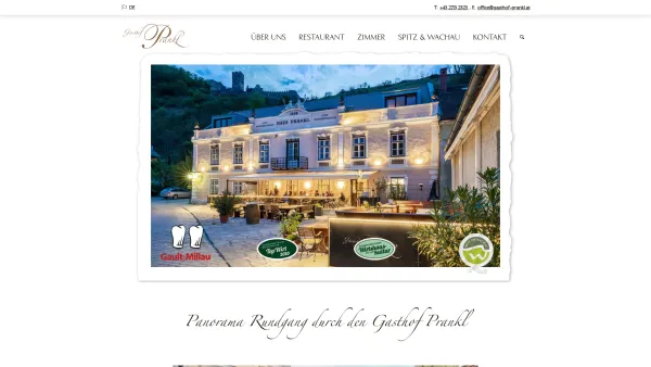 Website Screenshot: Gasthaus Prankl - Startseite — Gasthof Prankl - Date: 2023-06-22 15:01:25