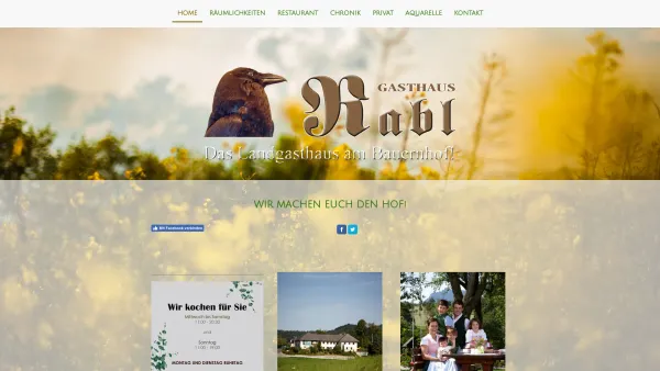 Website Screenshot: Landgasthof Das Landgasthaus mit eigenem Bauernhof - Wir machen Euch den Hof! - Willkommen im Gasthaus Rabl - Date: 2023-06-22 15:13:34