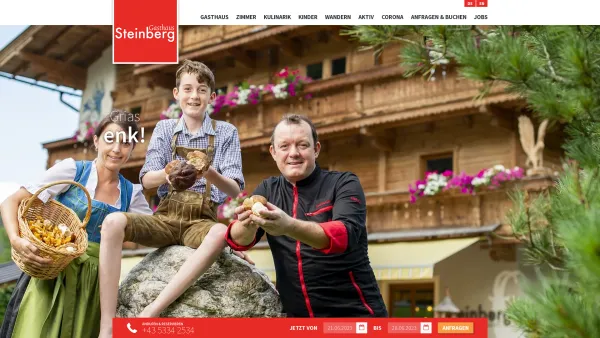 Website Screenshot: Gasthaus Steinberg - Wo Ihr Freizeit erlebt und Freizeit geniesst. - Date: 2023-06-22 15:13:34