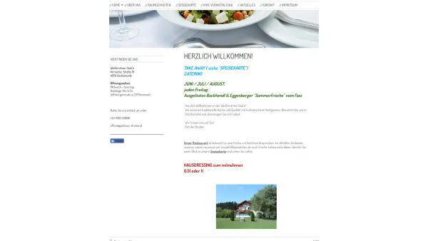Website Screenshot: Gasthaus Struber Weissmühner Stubn - Weißmühner Stubn - Home - Date: 2023-06-22 15:13:34
