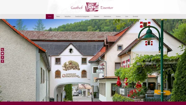 Website Screenshot: Gasthof Eisentor - Gasthof Eisentor, Gerda und Andreas Daucher - Losenstein - Date: 2023-06-14 10:40:03