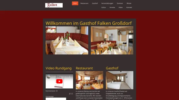 Website Screenshot: Urlaub Gasthof Falken Egg Grossdorf Bregenzerwald Österreich - Gasthof Fremdenzimmer und Ferienwohnungen - Gasthof Falken Großdorf Bregenzerwald - Date: 2023-06-22 15:11:46