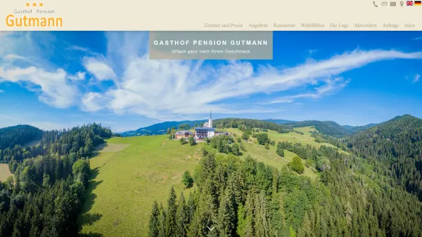 Website Screenshot: Gasthof und Restaurant, Pension Gutmann, Landwirtschaft, Forstwirtschaft, Gasthof-Pension Gutmann, - Hotel Kärnten Saualpe - Gasthof-Pension Gutmann - Date: 2023-06-22 15:11:47