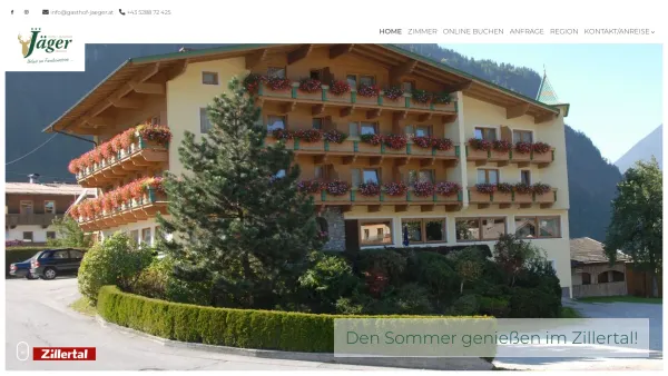 Website Screenshot: Gasthof Jäger*** - ▷ Hotels ⇒ Hotel Pension Schlitters - Hotel-Gasthof Jäger - Date: 2023-06-22 15:11:47