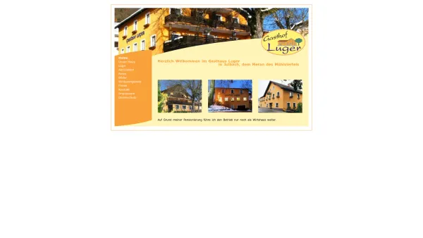 Website Screenshot: Gasthof Luger - Gasthof Luger - Ferien, Urlaub im Böhmerwald, Mühlviertel, Julbach, Oberösterreich, Österreich - Home - Date: 2023-06-22 15:11:47