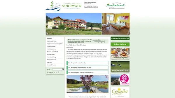 Website Screenshot: Gasthof-Pension Nordwald Familie Fröstl - Pension Nordwald - Startseite - Date: 2023-06-22 15:11:47