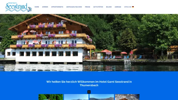 Website Screenshot: Gasthof - Hotel Seestrand - Hotel Garni Seestrand | In Zell am See/Thumersbach - Date: 2023-06-22 15:11:47