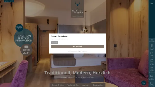 Website Screenshot: Gerhard Gasthof-Pension Walzl - Der WALZL Lans - Gasthof in einzigartiger Bergidylle im Herzen Tirols - Date: 2023-06-22 15:11:47
