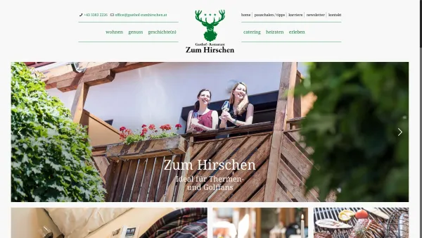 Website Screenshot: Gasthof Restaurant " Zum Hirschen " - Gasthof Zum Hirschen - Date: 2023-06-22 15:11:47