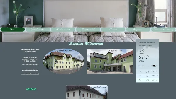 Website Screenshot: Gasthof zur Post - Gasthof/Hotel zur Post -Ansfelden | Oberöerreich | Pension|Zimmer - Date: 2023-06-22 15:01:28