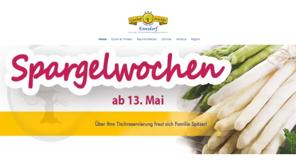 Website Screenshot: Stadtcafe Enns - Gasthof Stöckler / Fam. Spitzer - Herzlich Willkommen in unserem gemütlichen Gasthof! - 4482 Ennsdorf - Date: 2023-06-15 16:02:34