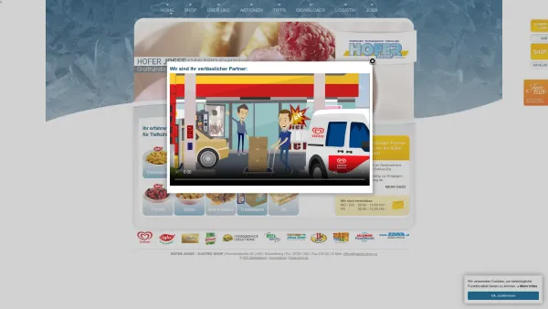 Website Screenshot: Gastro Shop - Josef Hofer - Großhändler für Tiefkühlprodukte in Oberösterreich - Date: 2023-06-22 15:01:28