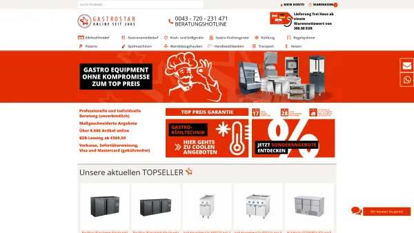 Website Screenshot: DeKa E-Commerce GmbH - Gastronomiebedarf zu Top-Preisen kaufen | Gastrostar - Date: 2023-06-14 10:40:06