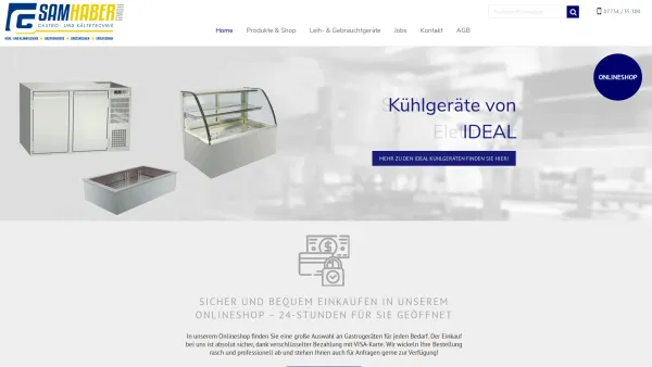 Website Screenshot: Gerhard Samhaber Gastro und Kältetechnik GmbH - Gastrogeräte Oberösterreich - Gerhard Samhaber Gastro u. Kältetechnik GmbH - Date: 2023-06-22 15:01:28