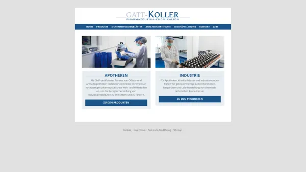 Website Screenshot: Gatt-Koller Pharmazeutika Laborfachhandel Lehrmittel MediCult - Für Apotheken, Krankenhäuser und Industriekunden : Gatt-Koller - Date: 2023-06-15 16:02:34