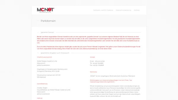 Website Screenshot: Gattinger EDV - McNeT Medien GmbH & Co KG | Parkdomain - Date: 2023-06-14 10:40:06