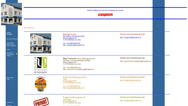 Website Screenshot: Bosch Car Service Gaugitsch Herzlich - Familie Gaugitsch - Herzlich Willkommen - Date: 2023-06-22 15:01:28