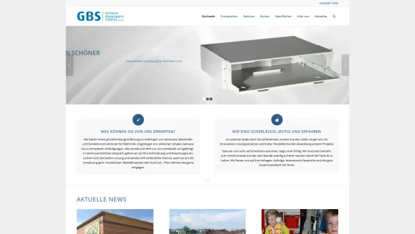 Website Screenshot: G-B-S Gehäuse Bau Schöner - GBS Schöner – Frontplatten | Gehäuse | Bolzen |Oberflächen - Date: 2023-06-15 16:02:34