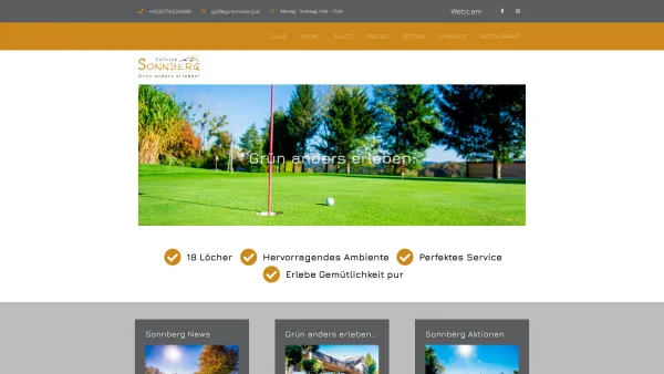 Website Screenshot: Golfclub Sonnberg Kobernausserwald - Home - Golfclub Sonnberg - Date: 2023-06-22 15:01:28