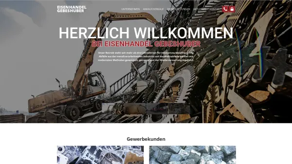 Website Screenshot: Eisenhandel Gebeshuber GmbH - Ihr Spezialist für Schrott - Gebeshuber - Date: 2023-06-15 16:02:34