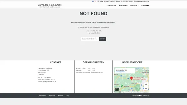 Website Screenshot: Tosins Motors, Femi Oluwatosin - Seite nicht gefunden - Carfinder & Co. GmbH - Date: 2023-06-22 15:11:47