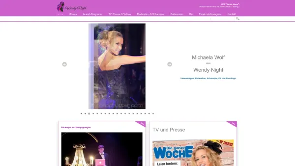Website Screenshot: Geburtstags-Striptease - Wendy Night - Cabaret Burlesque - Date: 2023-06-22 15:15:47