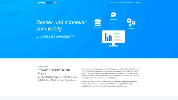Website Screenshot: geDV - Gerhard Edelsbacher Datenverarbeitung - PPS/ERP-System für Lohnfertiger, Maschinen- und Anlagenbauer — GEDV - Date: 2023-06-22 15:15:47