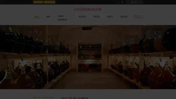 Website Screenshot: Gegenbauer - Online-Shop Gegenbauer Essig - Home - Date: 2023-06-22 15:15:47