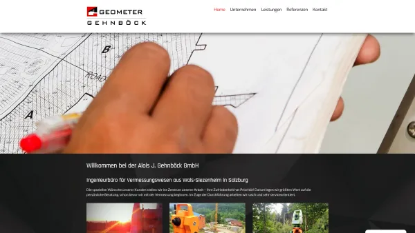 Website Screenshot: Alois Johann startseite - Alois J. Gehnböck GmbH - Ist Ihr Geometer in Salzburg - Date: 2023-06-22 15:15:47