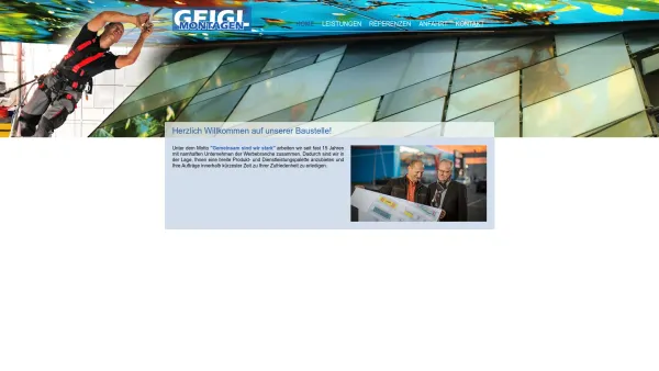 Website Screenshot: Geigl Montagen - HOME I Geigl-Montagen - Date: 2023-06-14 10:40:06
