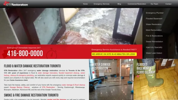 Website Screenshot: GE Jenbacher GmbH & Co OHG - Plumber Toronto, Flood, Water Damage, Sewage Cleanup, Mold Removal | GTA Restoration - Date: 2023-06-14 10:37:15