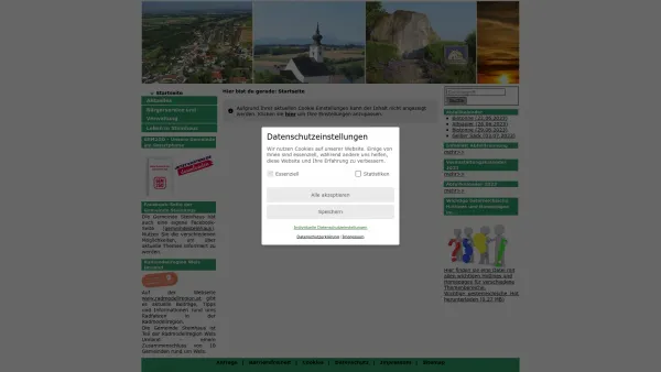 Website Screenshot: Gemeindeamt Steinhaus RiS-Kommunal - Steinhaus - GEM2GO WEB - Startseite - Date: 2023-06-22 15:15:48