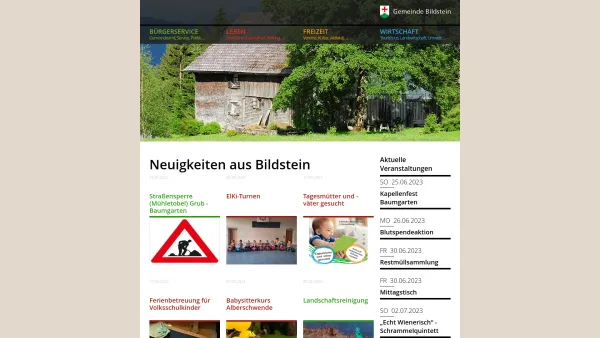 Website Screenshot: Gemeindeamt bei Bildsteonline - www.gemeinde-bildstein.at - Date: 2023-06-22 15:15:48