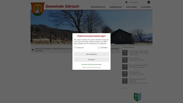 Website Screenshot: Gemeindeamt Göriach RiS-Kommunal - Gemeindeamt Göriach - Gemeinde - Date: 2023-06-22 15:15:48