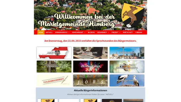 Website Screenshot: Marktgemeinde Himberg - Marktgemeinde Himberg – Ihr Bürgerservice - Date: 2023-06-22 15:15:48