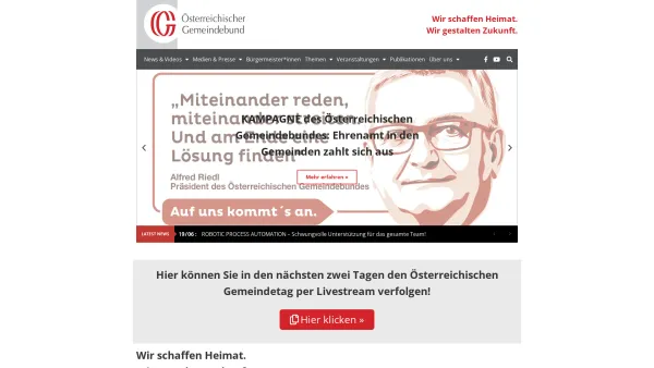 Website Screenshot: Österreichischer Gemeindebund - Der Österreichische Gemeindebund - Date: 2023-06-22 15:01:32