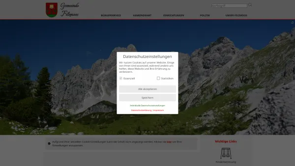 Website Screenshot: Gemeindeamt Filzmoos RiS-Kommunal - Filzmoos - GEM2GO WEB - Startseite - Date: 2023-06-22 15:01:32