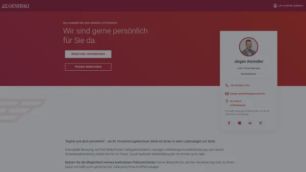 Website Screenshot: Generali Gruppe Versicherung Start - Generali Österreich » Versicherungen & Vorsorge | Generali Österreich - Date: 2023-06-23 12:01:38