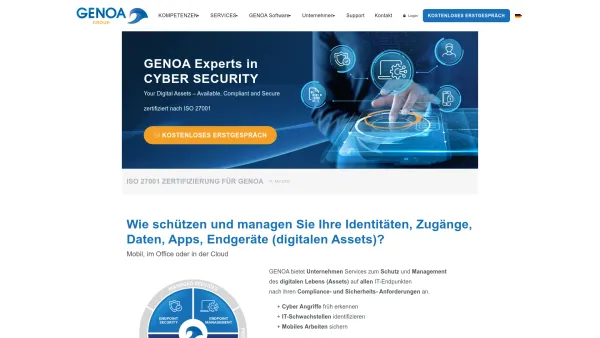 Website Screenshot: GENOA net works IT BeratungsGmbH - Experts in Mobility&Cyber Security - Date: 2023-06-22 15:01:32